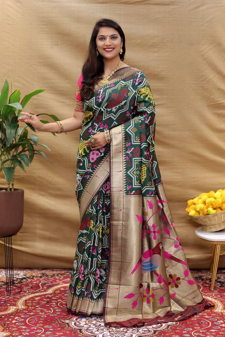 Pure Patola Paithani Silk  Saree