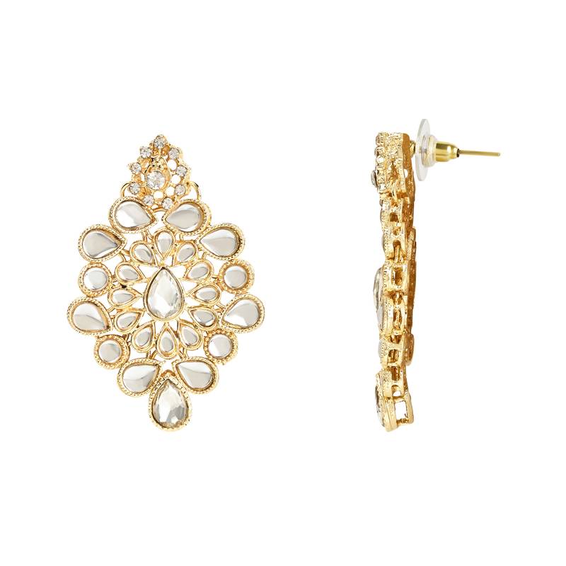 Traditional Kundan Handcrafted Pearl Choker Necklace Jewellery With Earrings Set