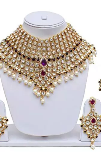 Traditional Kundan Bridal Dulhan Jewellery Set for Women 