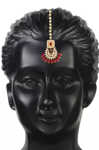 Traditional Handcrafted Faux Kundan & Stone Studded Bridal Choker Necklace Jewellery Set For Women 
