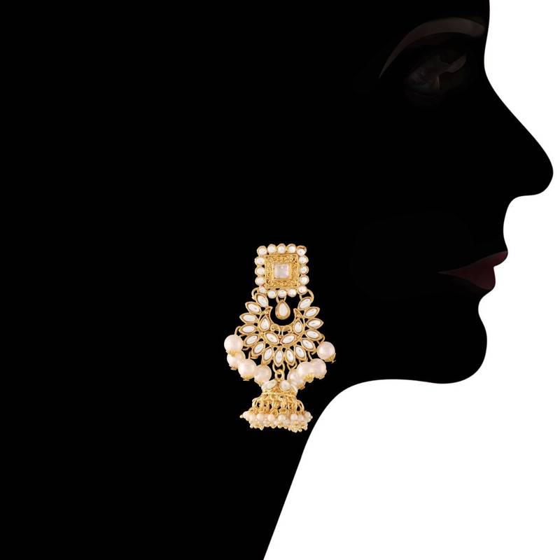 Traditional Handcrafted Faux Kundan & Stone Studded Bridal Choker Necklace Jewellery Set For Women 