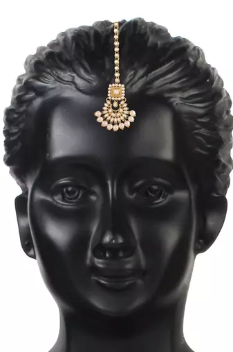 Traditional Handcrafted Faux Kundan & Stone Studded Bridal Choker Necklace Jewellery Set For Women 