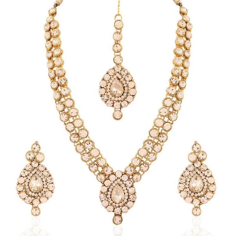 Traditional Jewellery Set with Maang Tikka for Women IJ244W 