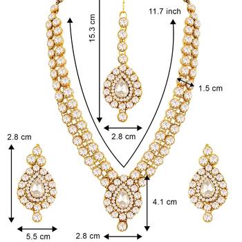 Traditional Jewellery Set with Maang Tikka for Women IJ244W  6