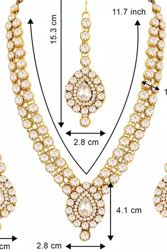 Traditional Jewellery Set with Maang Tikka for Women IJ244W 