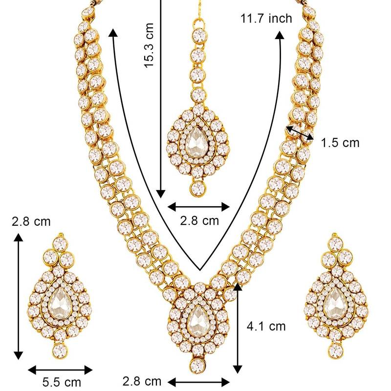 Traditional Jewellery Set with Maang Tikka for Women IJ244W 