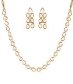 Intricately Handcrafted Jewellery Set Glided With Uncut Polki Kundans For Women 