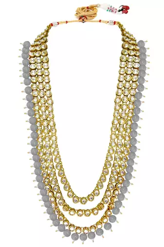 Traditional Kundan & Pearl Studded Bridal Choker Necklace Jewellery Set With Earrings & Maang Tikka for Women