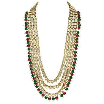 Traditional Kundan & Pearl Studded Bridal Choker Necklace Jewellery Set With Earrings & Maang Tikka for Women 4