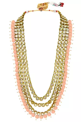 Traditional Kundan & Pearl Studded Bridal Choker Necklace Jewellery Set With Earrings & Maang Tikka for Women