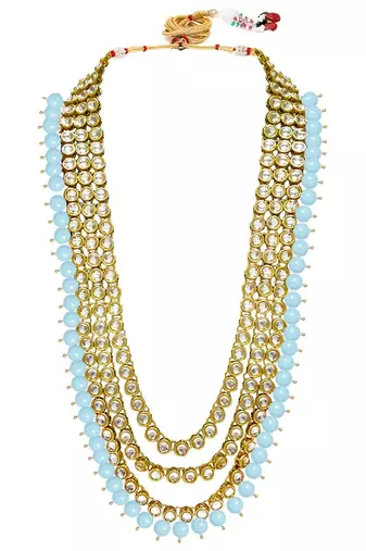Traditional Kundan & Pearl Studded Bridal Choker Necklace Jewellery Set With Earrings & Maang Tikka for Women