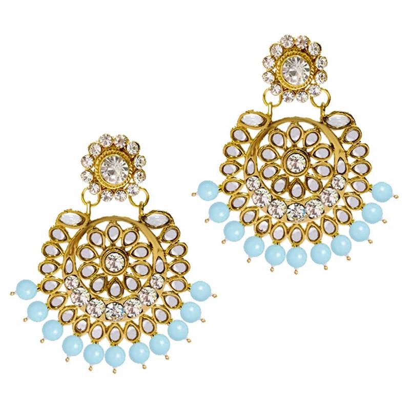 Traditional Kundan & Pearl Studded Bridal Choker Necklace Jewellery Set With Earrings & Maang Tikka for Women