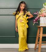 Yellow mirrow work jumpsuit
