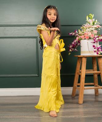 Yellow mirrow work jumpsuit 2