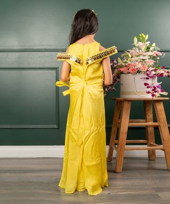 Yellow mirrow work jumpsuit 3