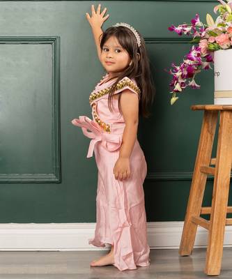 Pastel pink mirrow work jumpsuit 2