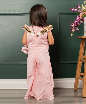 Pastel pink mirrow work jumpsuit 3