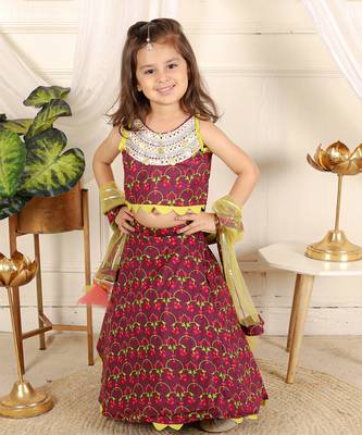 Wine embroidered lehenga set 2