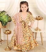 Layered lahenga with dupatta set