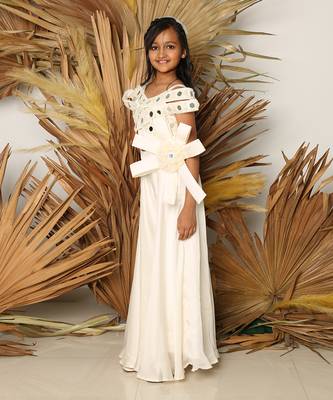 Off white mirror work jumpsuit 4