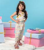 Pineapple embroidered pant set