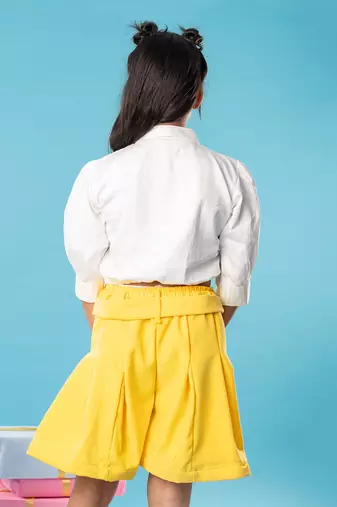 Butterfly embroidered skirt set