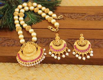 Matte finish temple necklace set 1