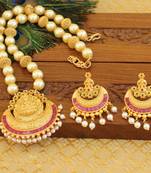 Matte finish temple necklace set