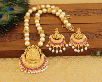 Matte finish temple necklace set 2