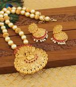 Matte finish temple necklace set