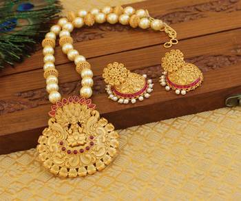 Matte finish temple necklace set 3