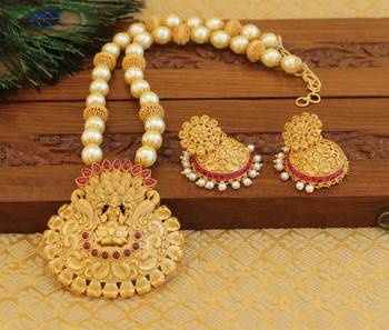 Matte finish temple necklace set 4