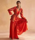 Red bahar co-ord set