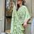 Pista Green Silk Printed Saree With Blouse Piece