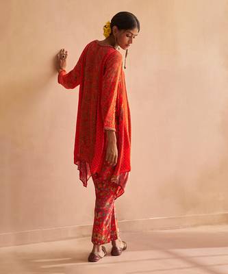Red nadiya kurta set 4