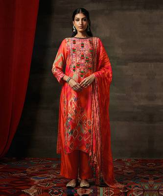 Apricot hema kurta set 1