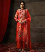 Apricot hema kurta set