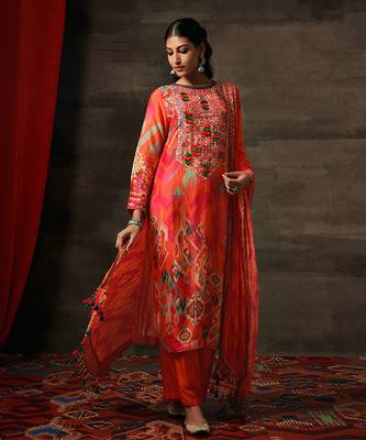 Apricot hema kurta set 2
