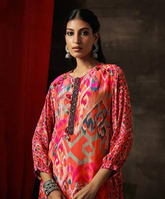 Apricot roop kurta set 4