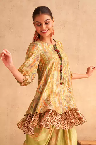 Olive yasmin kurta set