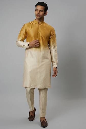 Ethnic Kurta Mens Wear Solid stitched for Occasion & Festive Ceremony