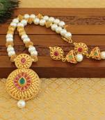 Matte finish ruby necklace set