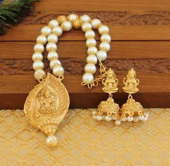 Matte finish temple necklace set 1