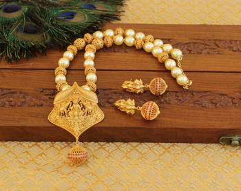 Matte finish temple necklace set 1
