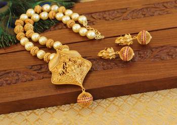 Matte finish temple necklace set 2