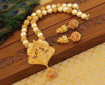 Matte finish temple necklace set 3