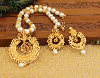 Matte finish temple necklace set 3