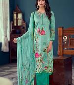 Sea GreenDesigner Printed,Embroidery WorkAirjet Jaam SatinSemistichedLong Length KameezPantparty wear salwarsuit