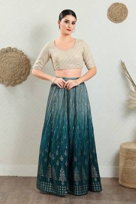 Salwar Studio Women's Cream Embellished Saree Blouse 6