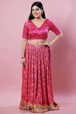 Salwar Studio Women's pINK Woven Design Saree Blouse 6